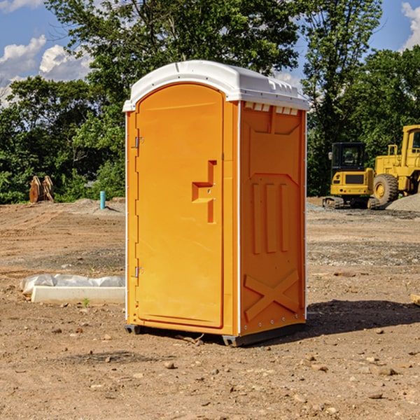 can i customize the exterior of the porta potties with my event logo or branding in Kiantone